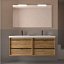 Mueble de baño Attila suspendido 4 cajones doble seno 140 cm roble africa de Salgar